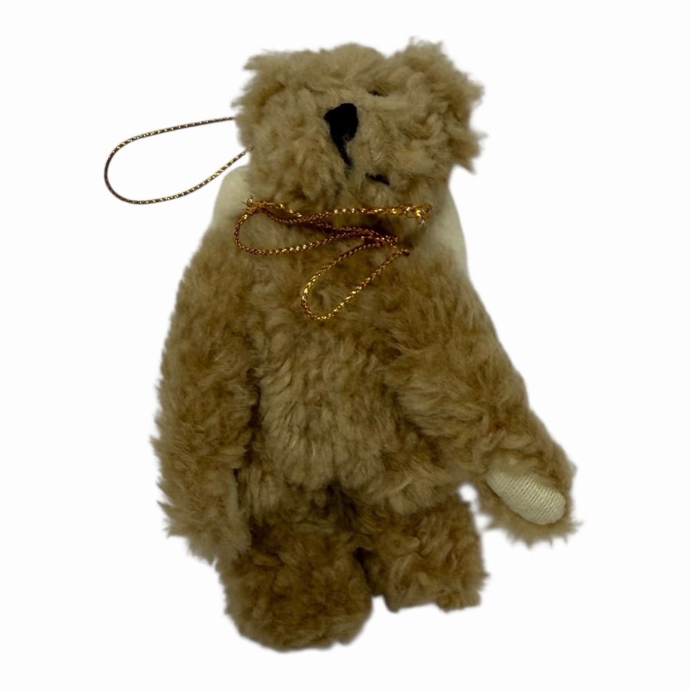 Boyds Bears & Friends Vintage 5" Plush Bear Angel Hanging Christmas Ornament